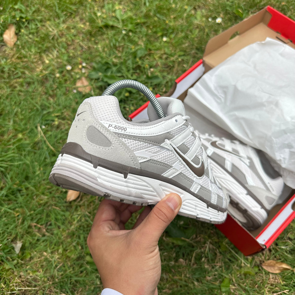 Nike P-6000 Phantom College Grey Metallic Summit White Mink Brown Trainers