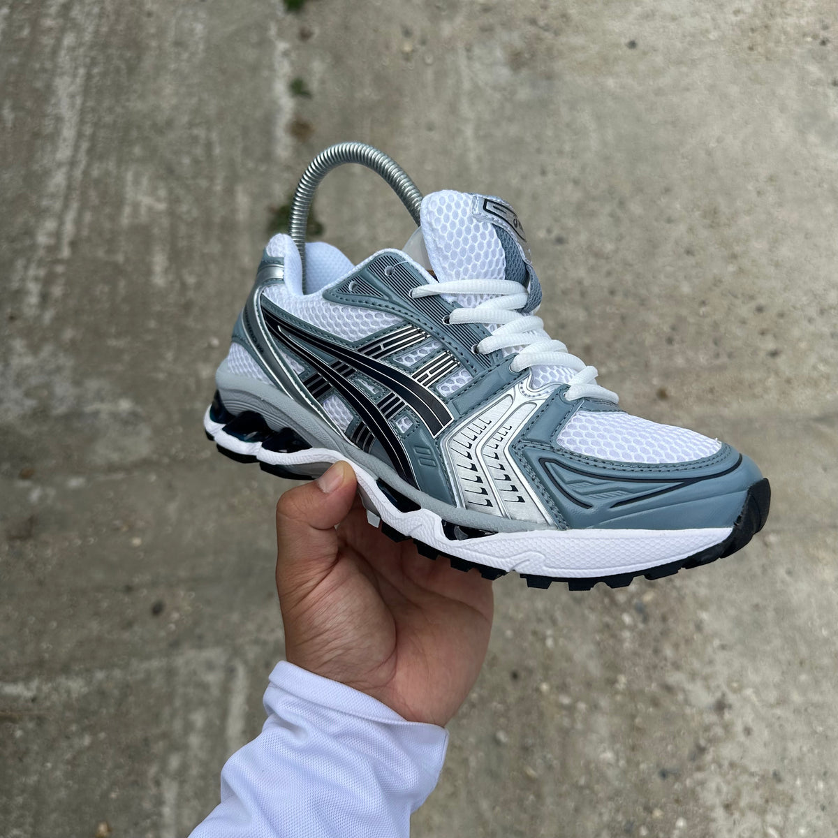 ASICS Gel-Kayano 14 White Fjord Grey Women's Trainers