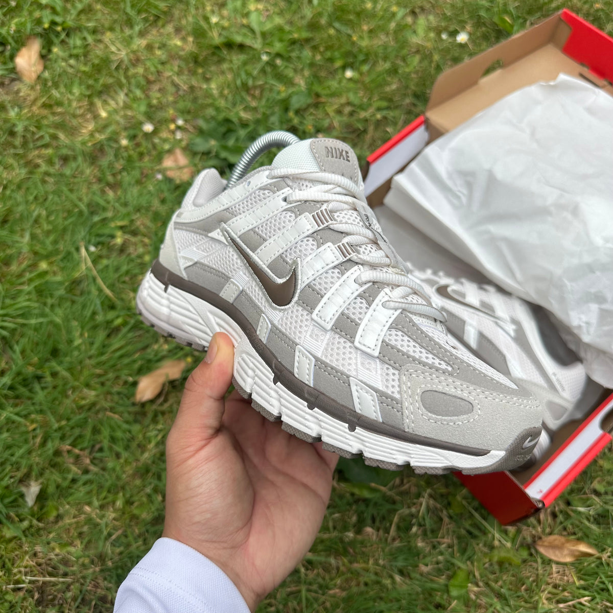 Nike P-6000 Phantom College Grey Metallic Summit White Mink Brown Trainers