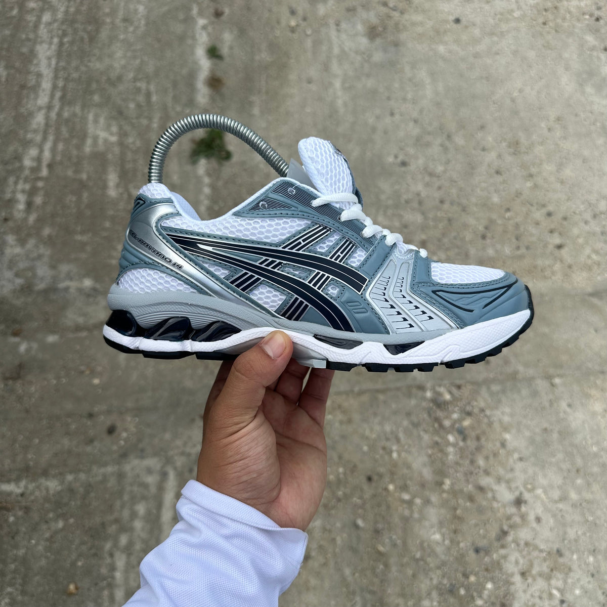 ASICS Gel-Kayano 14 White Fjord Grey Women's Trainers